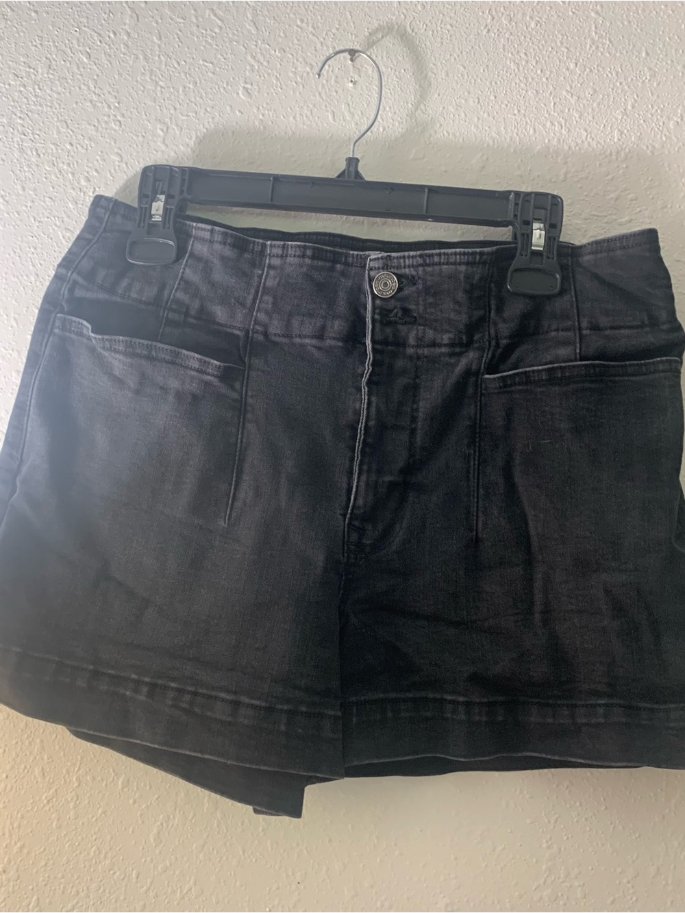 Maurices Black Denim High-Rise Jean Shorts